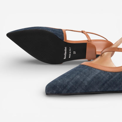 Nero Giardini | Slingback in Jeans con tacco