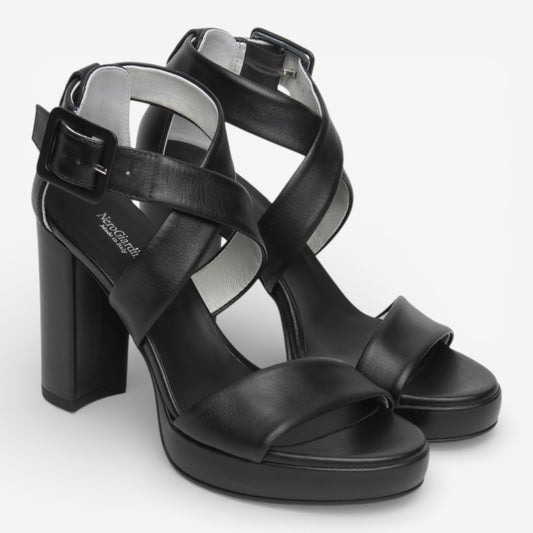 Nero Giardini | Sandalo Tamigi in Pelle con fibbia intrecciata