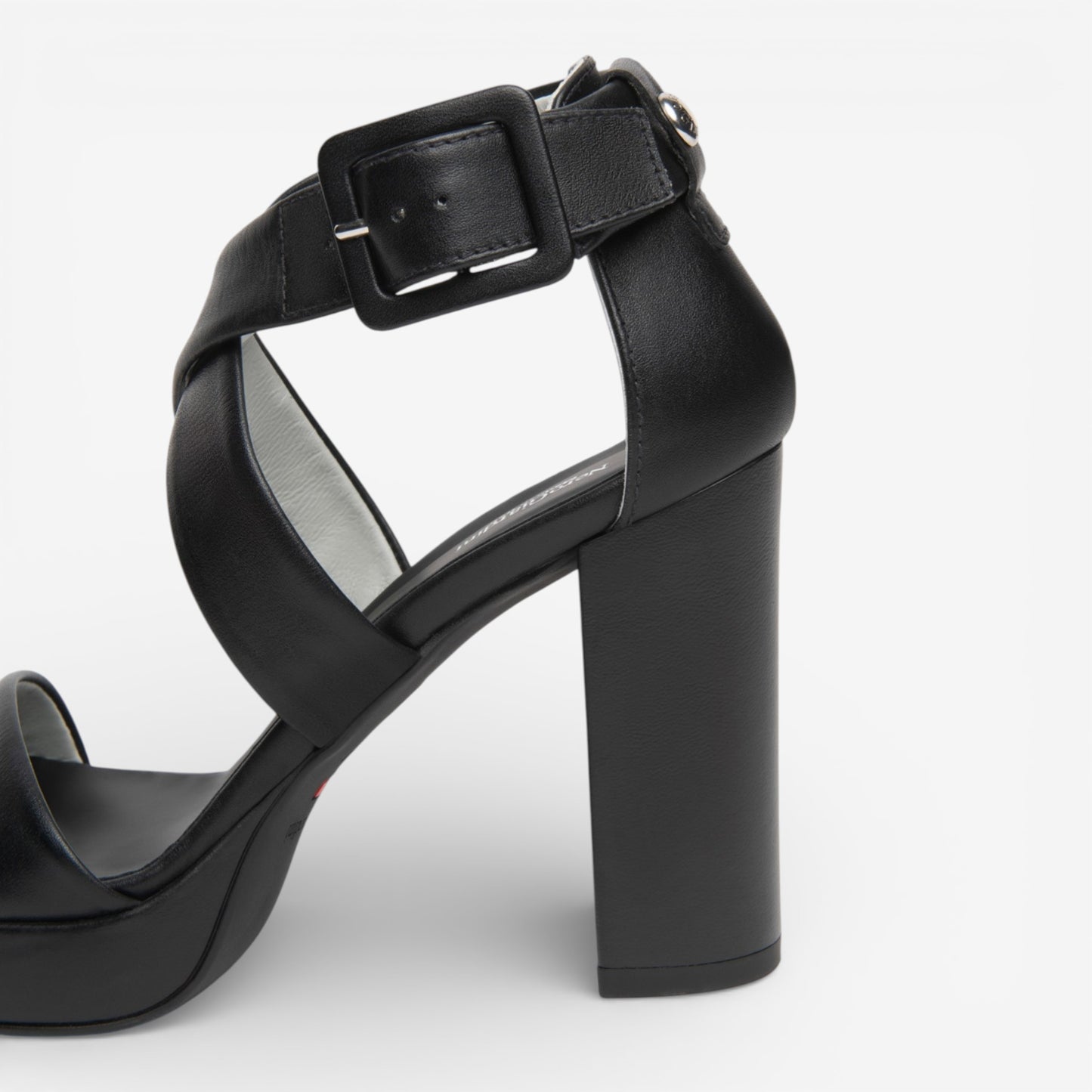 Nero Giardini | Sandalo Tamigi in Pelle con fibbia intrecciata