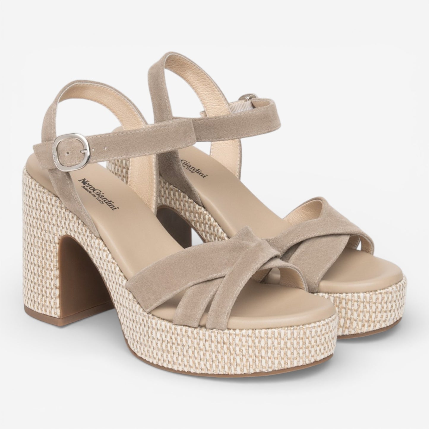 Nero Giardini | Sandalo Velour con tacco