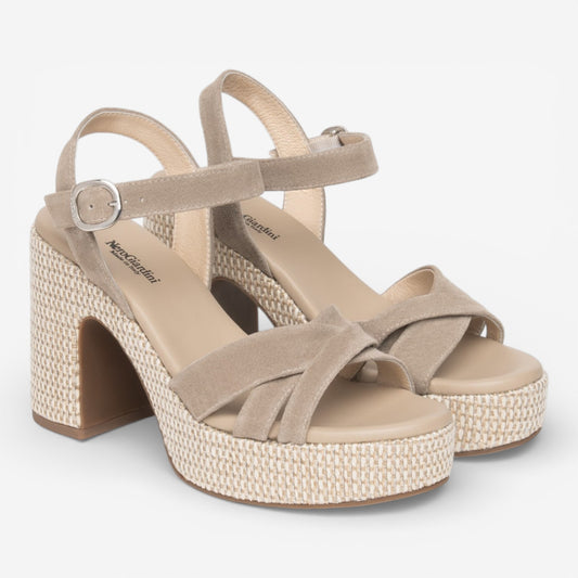 Nero Giardini | Sandalo Velour con tacco