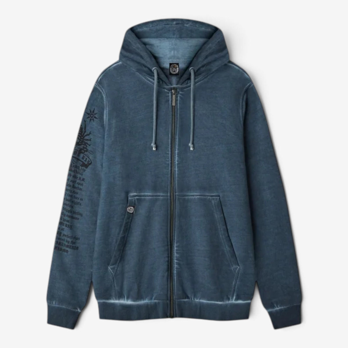 Scorpion Bay | Felpa Full zip con cappuccio color Verde petrolio MFE5231-24