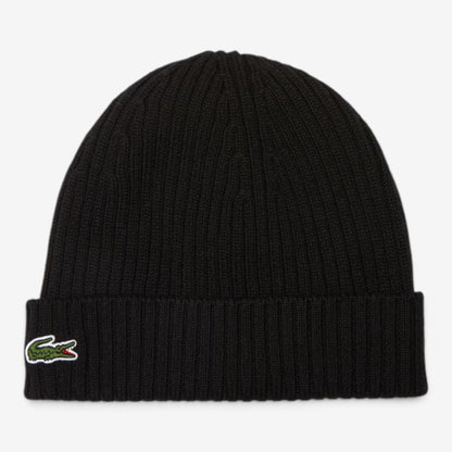 Lacoste | Berretto in lana spazzolata a costine