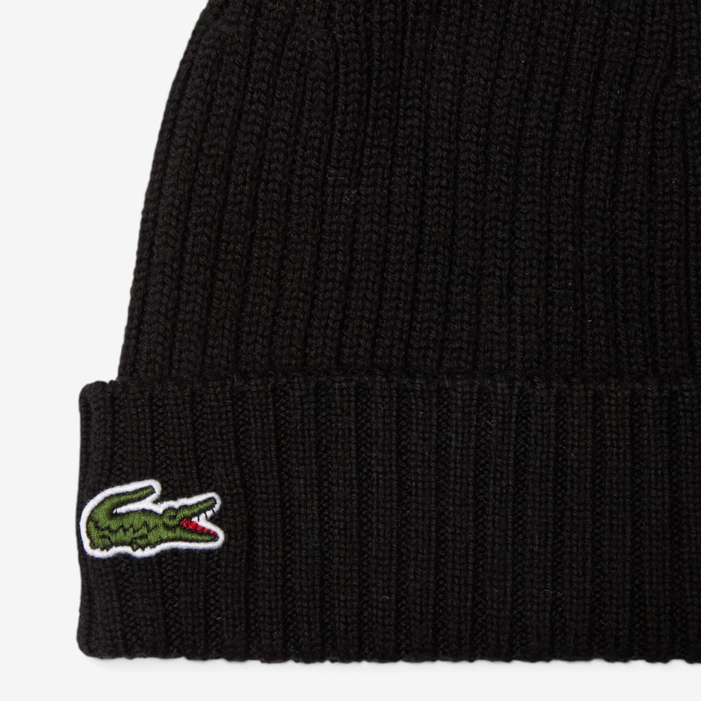 Lacoste | Berretto in lana spazzolata a costine