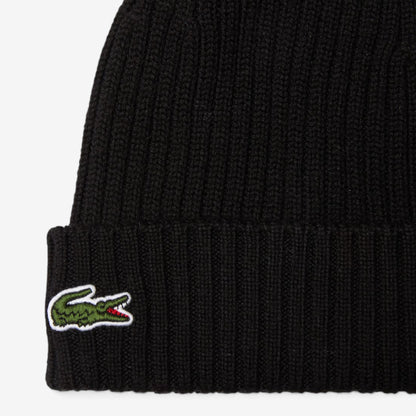 Lacoste | Berretto in lana spazzolata a costine
