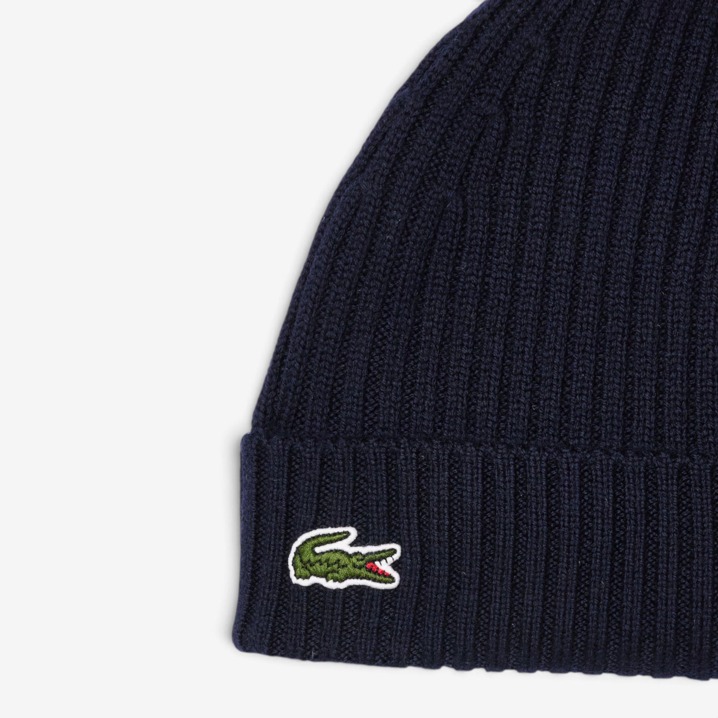 Lacoste | Berretto in lana spazzolata a costine