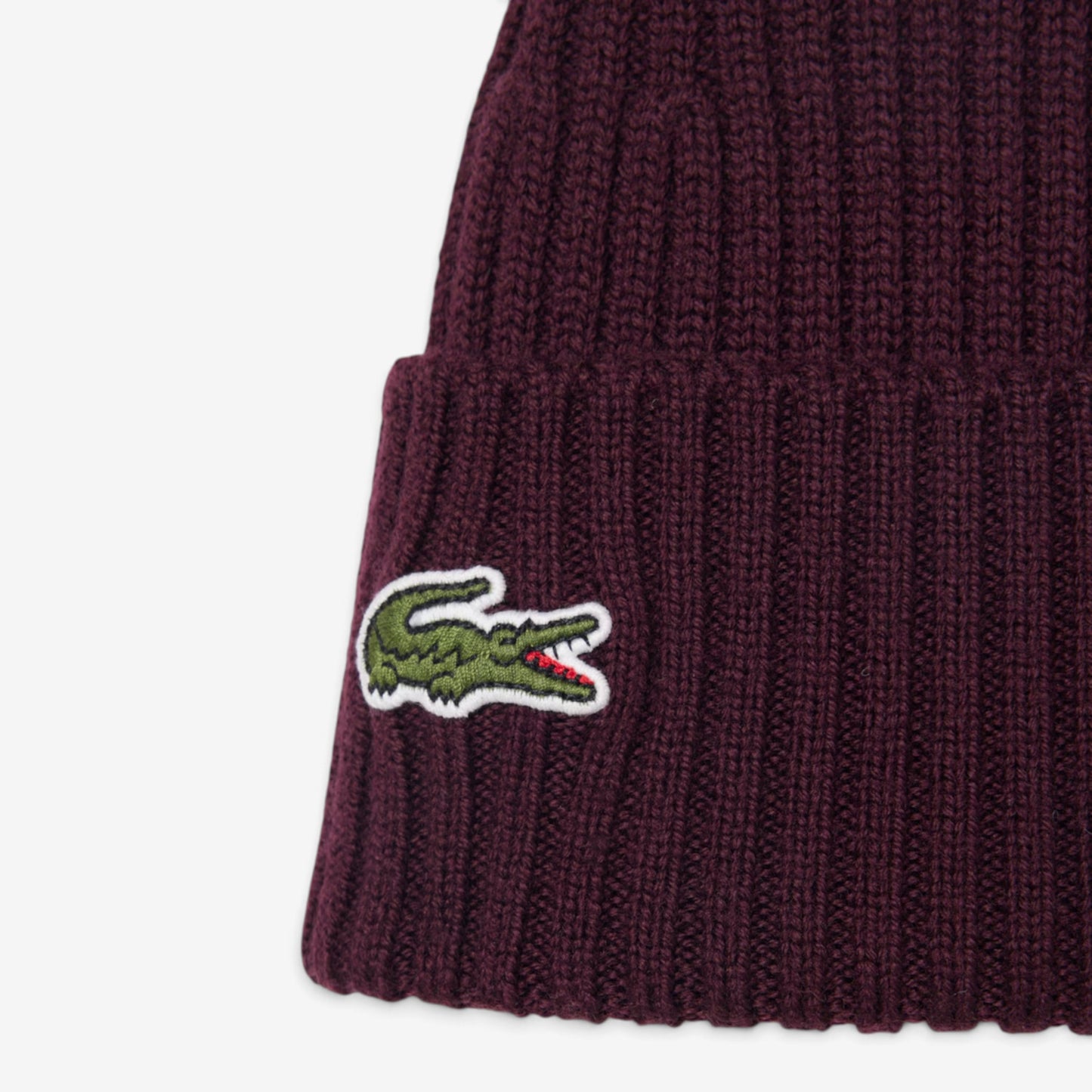 Lacoste | Berretto in lana spazzolata a costine