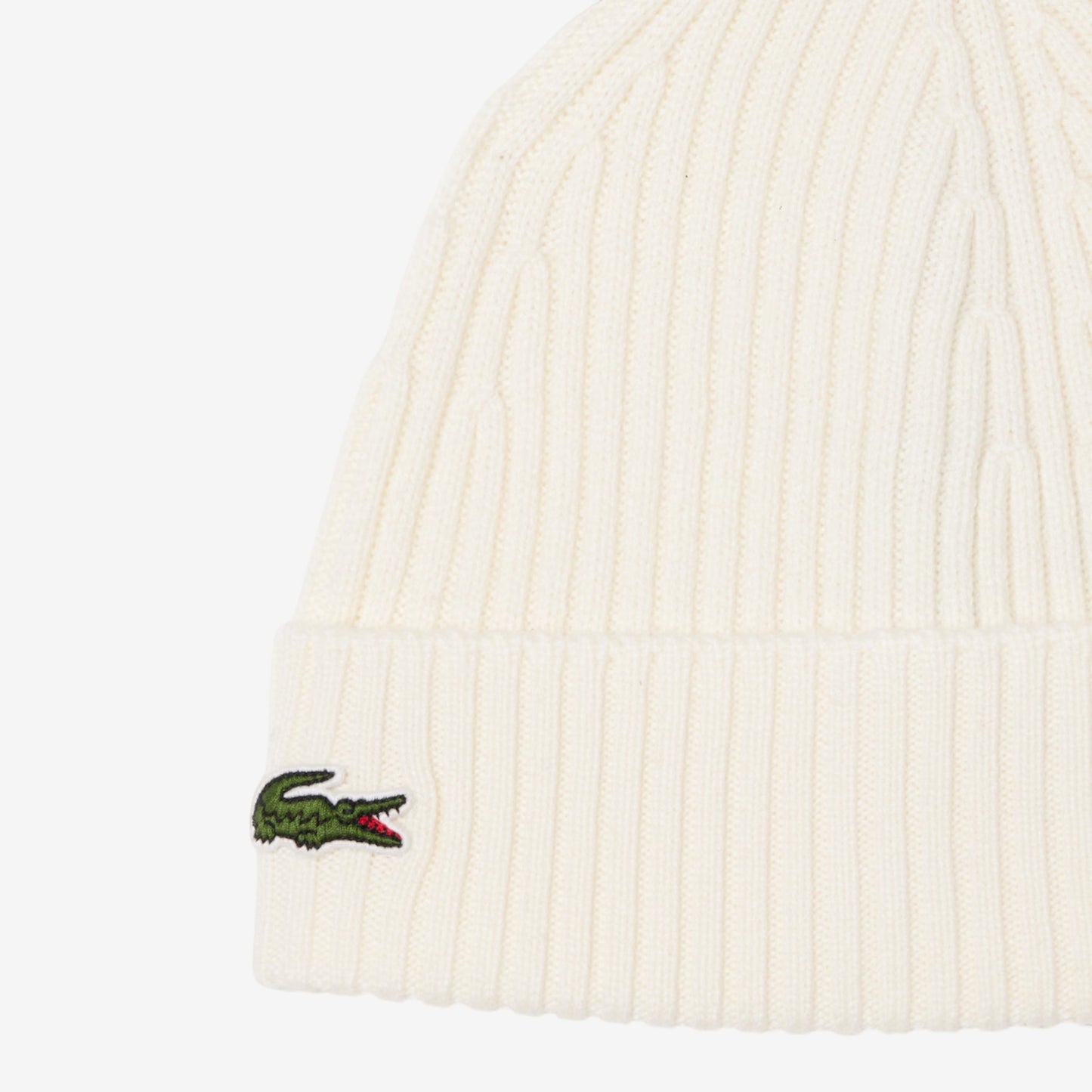 Lacoste | Berretto in lana spazzolata a costine