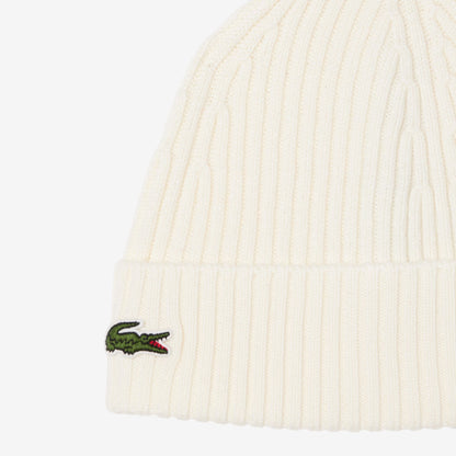 Lacoste | Berretto in lana spazzolata a costine