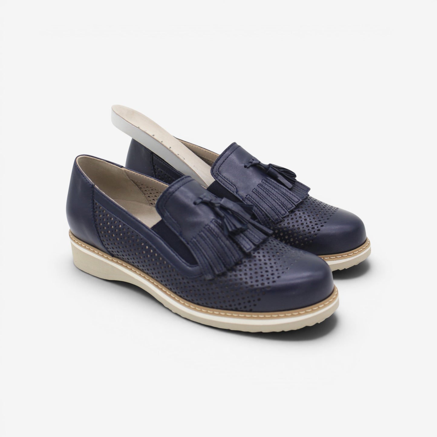 Tomasi | Rosa Slip-on forato Superlight con nappina