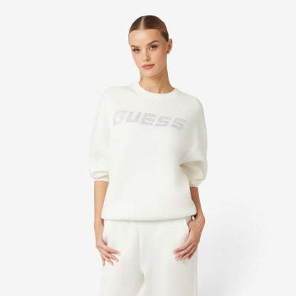Guess | Felpa Girocollo Cecilia con logo strass V4BQ15-K7UW2
