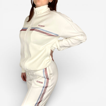 Guess | Felpa Berthe Full Zip con Banda Orizzontale