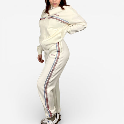 Guess | Felpa Berthe Full Zip con Banda Orizzontale