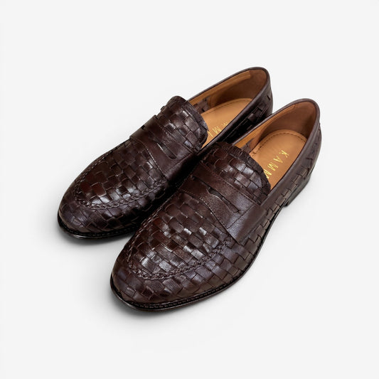 Kammi | Mocassino intrecciato di pelle