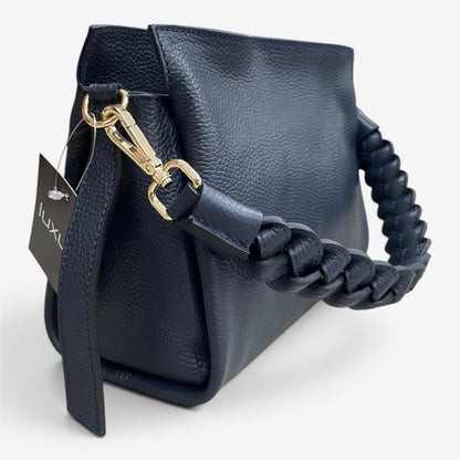 Kammi | Borsa Giorgia in pelle con manico corto intrecciato