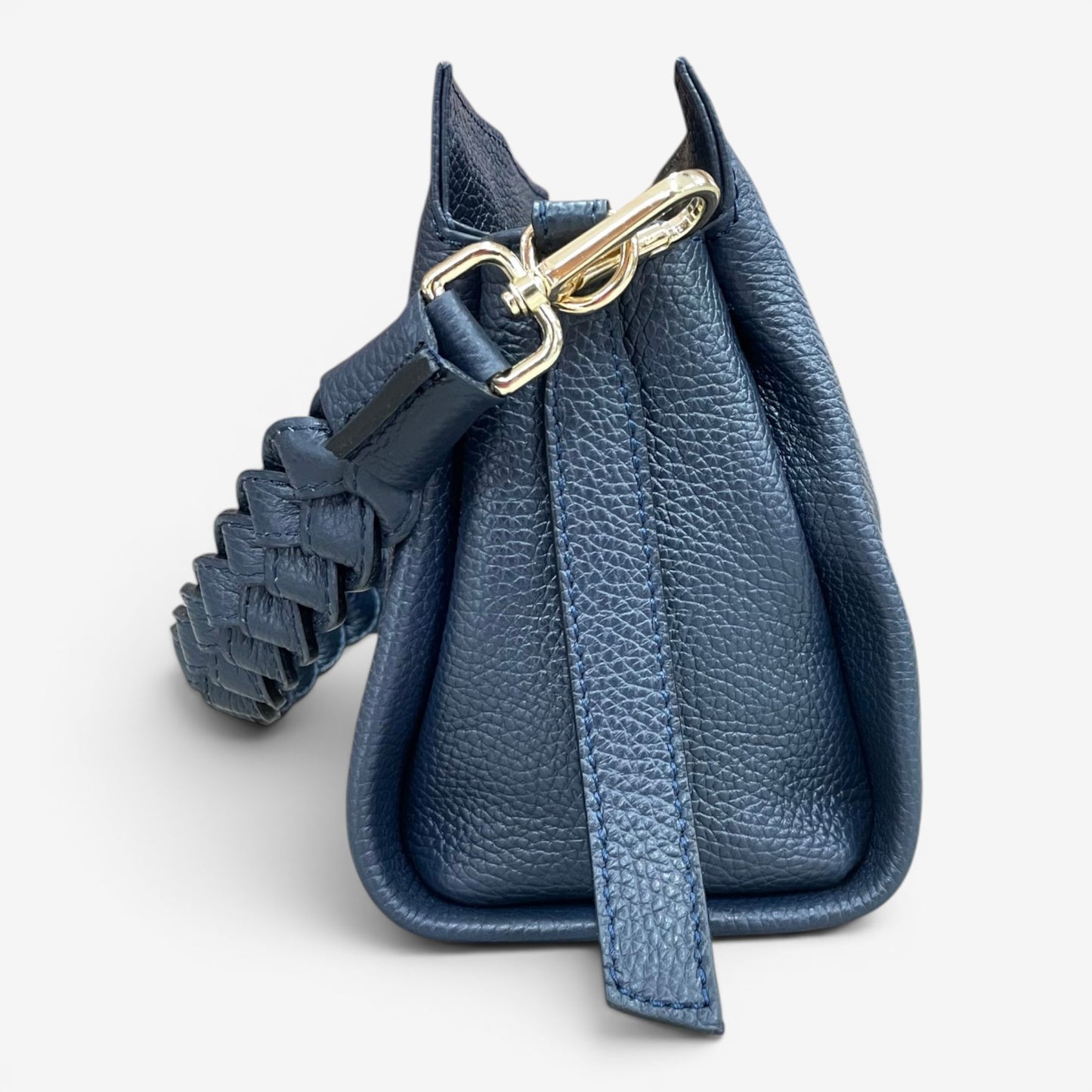 Kammi | Borsa Giorgia in pelle con manico corto intrecciato
