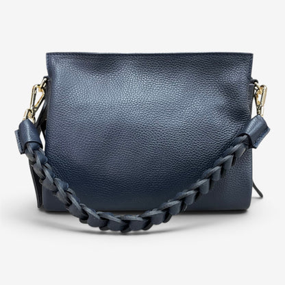 Kammi | Borsa Giorgia in pelle con manico corto intrecciato
