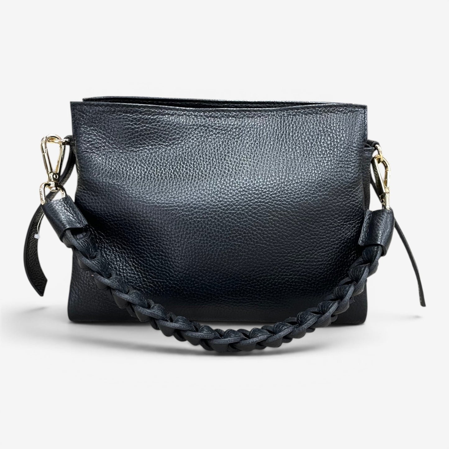 Kammi | Borsa Giorgia in pelle con manico corto intrecciato