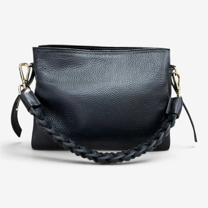 Kammi | Borsa Giorgia in pelle con manico corto intrecciato