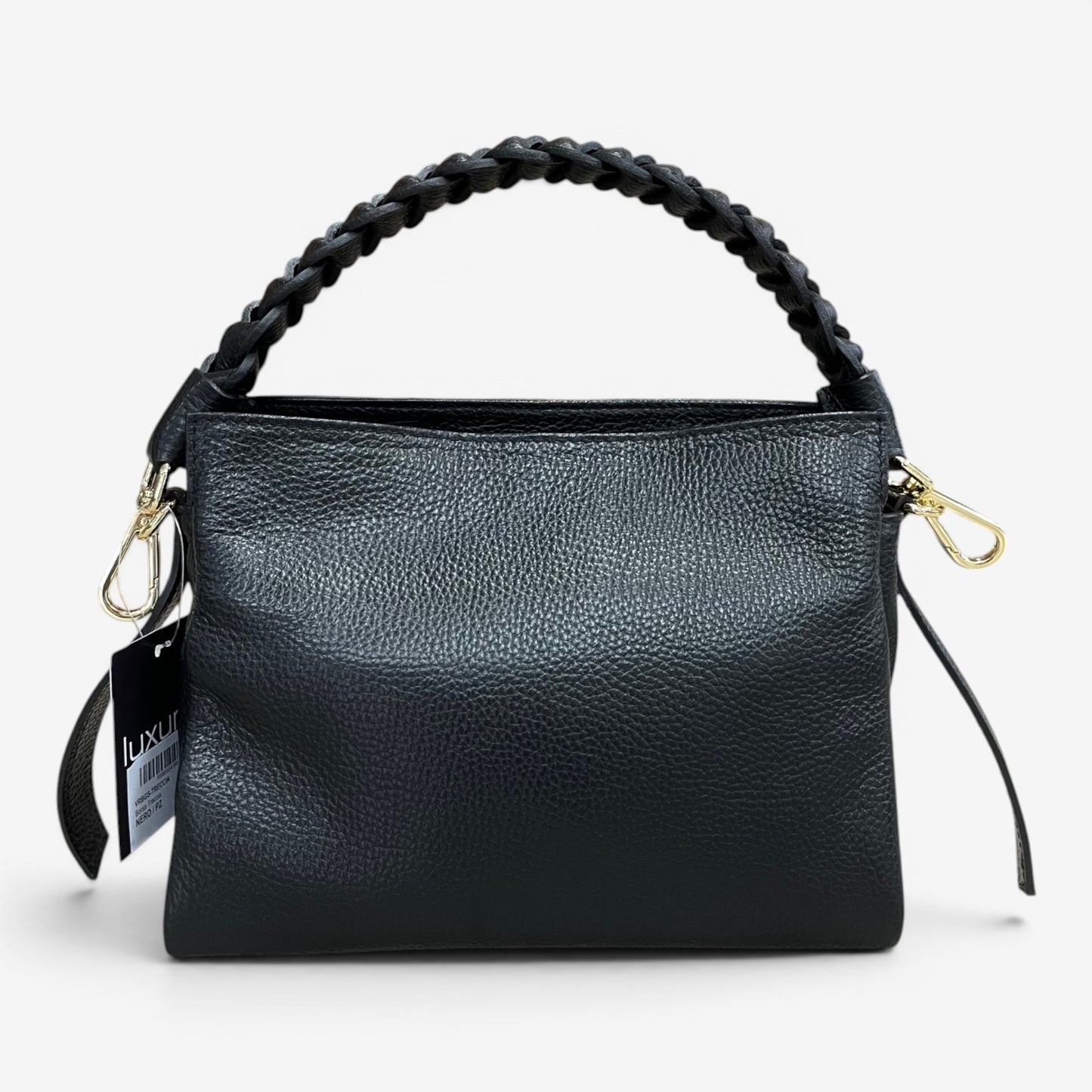 Kammi | Borsa Giorgia in pelle con manico corto intrecciato