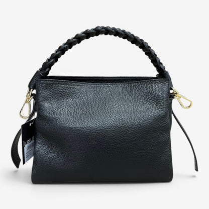 Kammi | Borsa Giorgia in pelle con manico corto intrecciato