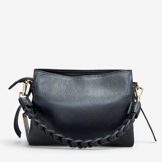 Kammi | Borsa Giorgia in pelle con manico corto intrecciato