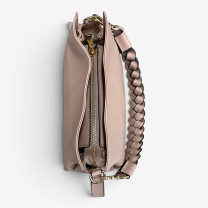 Kammi | Borsa Giorgia in pelle con manico corto intrecciato