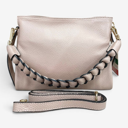 Kammi | Borsa Giorgia in pelle con manico corto intrecciato