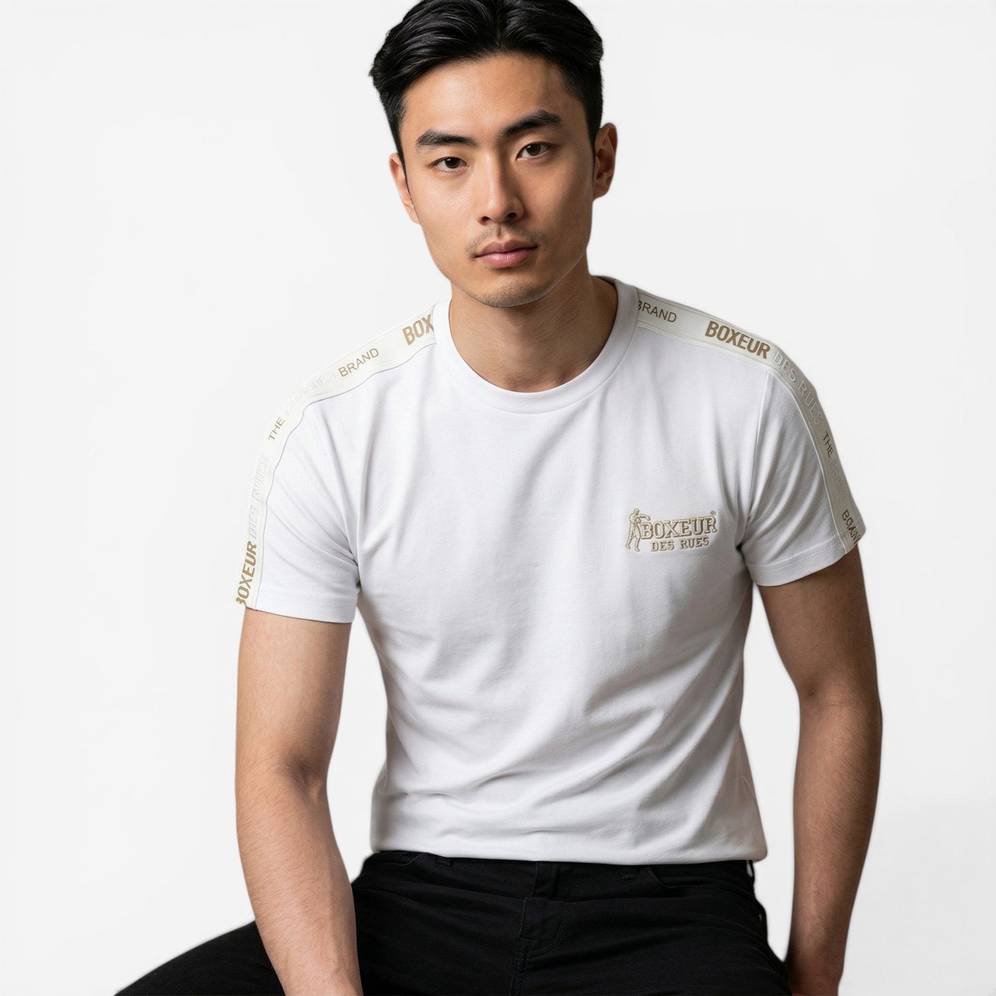 Boxeur Des Rues | T-Shirt con logo sul petto e banda laterale
