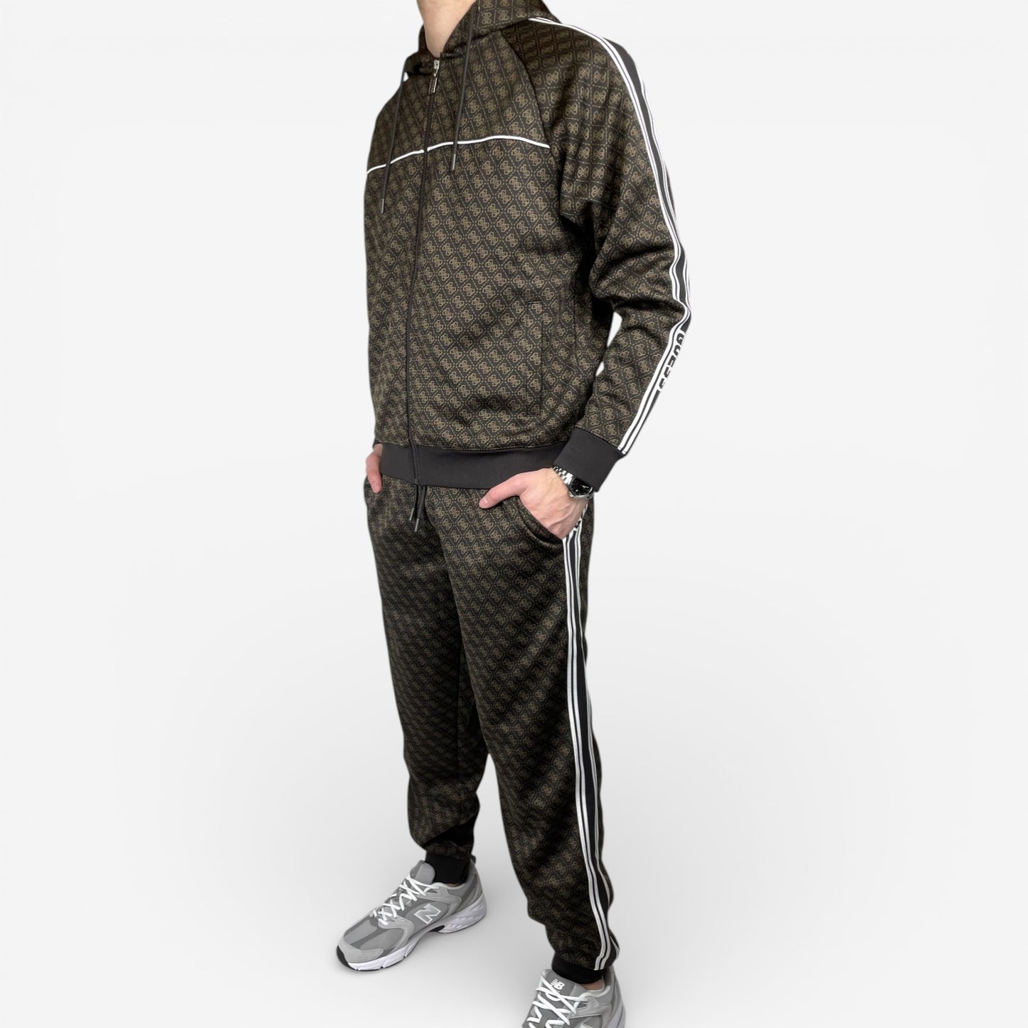 Guess | Pantaloni Parimo Cuffed Logati con Banda Laterale
