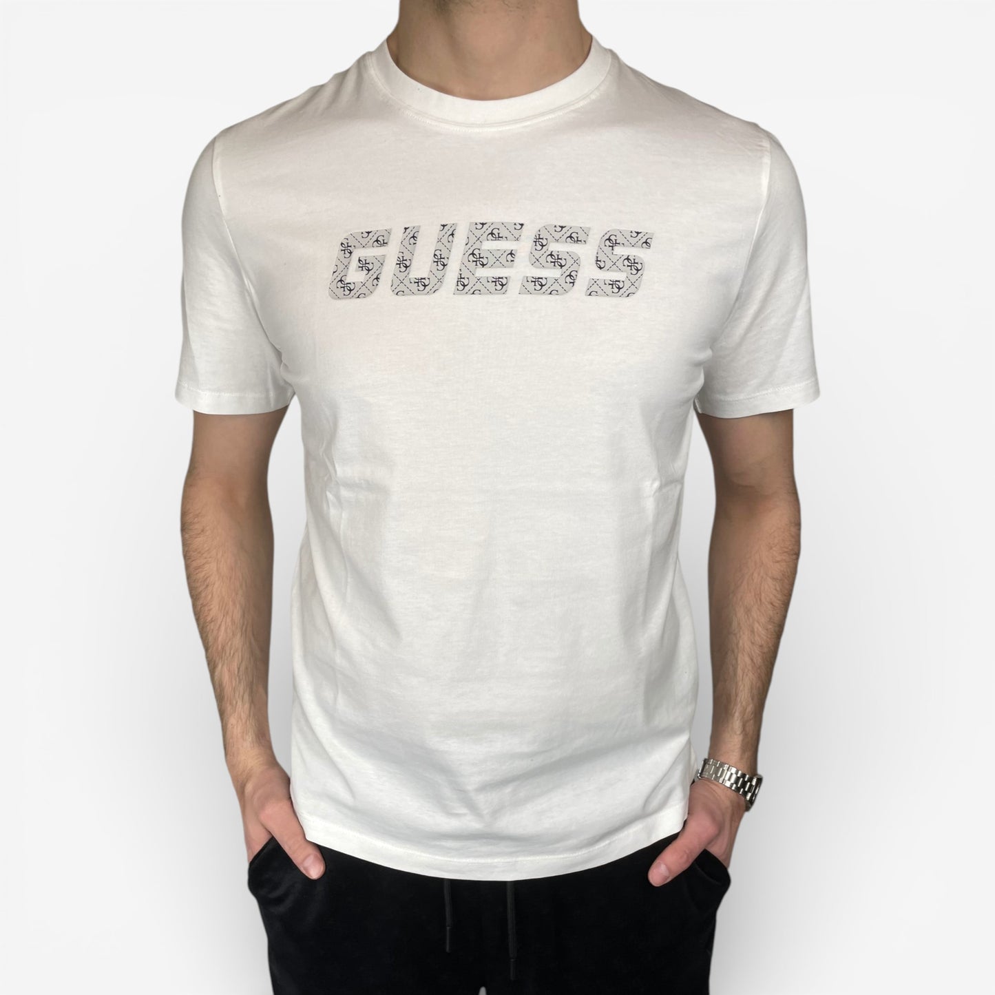 Guess | T-Shirt Maska con Scritta Frontale Logata