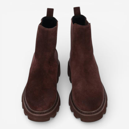 Kammi | Tronchetto con elastico in pelle scamosciata